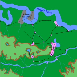 Map of Alvraan and the surrounding region
